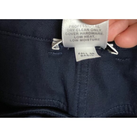 ST. JOHN SPORT Pants Women's 8 Navy Straight Leg 5 pocket with Gold Accents - Picture 5 of 10